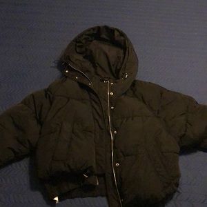 Zara Black Puffer/Bomber Jacket